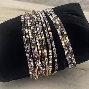 Gold Multicolor Bracelet Stack.